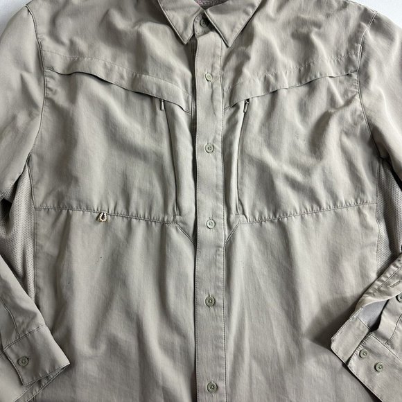Under Armour Men Shirt Size XL Brown Tide Chaser 2.0 Long Sleeve Button UP - Picture 4 of 12